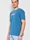 Синя базова футболка з принтом | 6769056 | фото 2