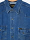 Сорочка напівбатальна джинсова синього кольору | 6769154 | фото 3