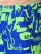Синьо-зелені принтовані шорти з бічними кишенями | 6769177 | фото 4