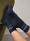 Шкарпетки спортивні темно-синього кольору з принтом | 6769223 | фото 2