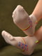 Шкарпетки спортивні бежевого кольору з принтом | 6769231 | фото 2