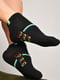 Шкарпетки спортивні чорного кольору з принтом | 6769235 | фото 2