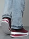 Кросівки бордового кольору на шнурівці | 6769263 | фото 3