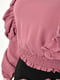 Блуза темно-рожевого кольору з оборками | 6769435 | фото 4