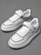 Кросівки біло-сірого кольору на ліпучках | 6769485 | фото 2