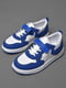 Кросівки біло-синього кольору на ліпучці та шнурівці | 6769496 | фото 2