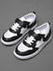 Кросівки чорно-білого кольору на ліпучці та шнурівці | 6769498 | фото 2