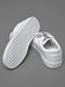 Кросівки білого кольору на ліпучці та шнурівці | 6769500 | фото 4