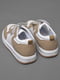 Кросівки біло-бежевого кольору на ліпучці та шнурівці | 6769502 | фото 3