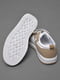 Кросівки біло-бежевого кольору на ліпучці та шнурівці | 6769502 | фото 4