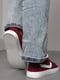 Мокасини бордового кольору на шнурівці текстильні | 6769558 | фото 3
