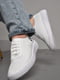 Мокасини білого кольору на шнурівці | 6769564 | фото 2