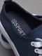 Мокасини темно-синього кольору на шнурівці | 6769573 | фото 4
