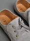 Мокасини сірого кольору на шнурівці | 6769581 | фото 4