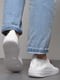 Мокасини білого кольору на шнурівці | 6769586 | фото 3