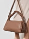 Світло-коричнева сумка з екошкіри через плече | 6769714 | фото 2