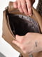 Світло-коричнева сумка з екошкіри через плече | 6769721 | фото 4