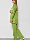 Зелений костюм: туніка оверсайз з написом Barbie і розкльошені штани | 6769772 | фото 2