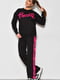 Чорно-рожевий костюм з написами Barbie: джемпер і штани вільного фасону | 6769773 | фото 2