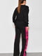 Чорно-рожевий костюм з написами Barbie: джемпер і штани вільного фасону | 6769773 | фото 3