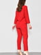 Червоний класичний костюм: жакет і укорочені штани | 6769776 | фото 3