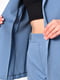 Світло-синій класичний костюм: жакет і укорочені штани | 6769778 | фото 4