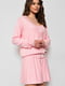 В’язаний рожевий костюм: топ, кофта та плісирована спідниця | 6769786 | фото 2