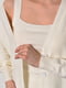 В’язаний білий костюм: топ, кофта та плісирована спідниця | 6769787 | фото 4