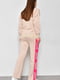 Бежево-рожевий костюм з написами Barbie: джемпер і штани вільного фасону | 6769792 | фото 3