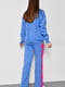 Блакитний костюм з написами Barbie: джемпер і штани вільного фасону | 6769795 | фото 3