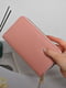 Стьобаний рожевий гаманець з вишивкою | 6769905 | фото 2