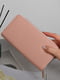 Стьобаний рожевий гаманець із екошкіри | 6769913 | фото 2