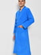 Махровий синій халат з поясом | 6770092 | фото 2