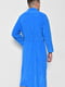 Махровий синій халат з поясом | 6770092 | фото 3