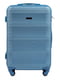 Велика сріблясто-синя дорожня пластикова валіза на 4-х колесах (86 л) | 6766384 | фото 2