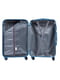 Маленька сріблясто-синя дорожня пластикова валіза на 4-х колесах (45 л) | 6766388 | фото 6