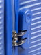 Маленька синя дорожня пластикова валіза на 4-х колесах (45 л) | 6766389 | фото 4