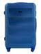 Середня дорожня пластикова валіза на 4-х колесах синього кольору (62 л) | 6766393 | фото 2