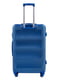 Середня дорожня пластикова валіза на 4-х колесах синього кольору (62 л) | 6766393 | фото 3