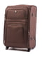 Велика тканинна валіза коричневого кольору на 2-х колесах | 6766397