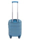 Сріблясто-синя дорожня пластикова валіза маленького розміру на 4-х колесах (28 л) | 6766434 | фото 3