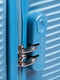 Сріблясто-синя дорожня пластикова валіза маленького розміру на 4-х колесах (28 л) | 6766434 | фото 4