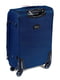 Тканинна валіза середнього розміру темно-синя на 4-х колесах | 6766449 | фото 2