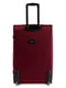 Велика тканинна валіза  бордового кольору на 2-х колесах | 6766462 | фото 3