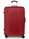 Велика пластикова валіза бордового кольору | 6766562