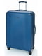 Велика пластикова валіза синього кольору | 6766564