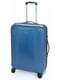 Середня пластикова валіза синього кольору | 6766576
