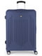Велика пластикова валіза синього кольору | 6766580