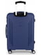 Велика пластикова валіза синього кольору | 6766580 | фото 3
