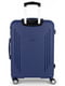 Середня пластикова валіза синього кольору | 6766586 | фото 3
